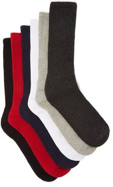 Pack Of Six Logo-embroidered Socks - Mens - Multi