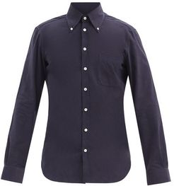 Chest-pocket Cotton-corduroy Shirt - Mens - Navy