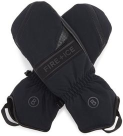 Palina Leather-trimmed Ski Gloves - Womens - Black