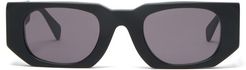Oversized Square Acetate Sunglasses - Mens - Black