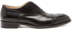 Sonnet Brogued-leather Oxford Shoes - Mens - Black