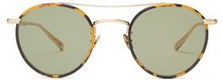 X Rimowa Round Metal And Acetate Sunglasses - Mens - Green