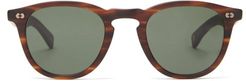 Hampton Round Acetate Sunglasses - Mens - Brown