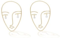 Matisse Face Diamond & 18kt Gold Earrings - Womens - Yellow Gold