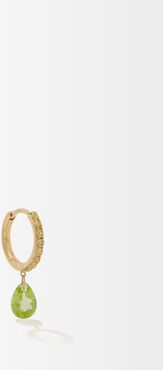 Peridot & 18kt Gold Single Hoop Earring - Womens - Yellow Gold