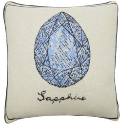 X Fee Greening Sapphire Cashmere Cushion - Ivory Multi