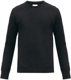 Logo-patch Cotton-terry Sweatshirt - Mens - Black