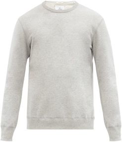 Logo-patch Cotton-terry Sweatshirt - Mens - Light Grey