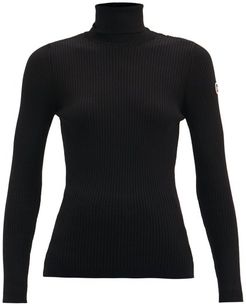 Ancelle Roll-neck Ribbed-jersey Sweater - Womens - Black