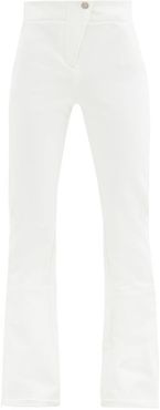 Tipi Iii High-rise Flared Soft-shell Ski Trousers - Womens - White