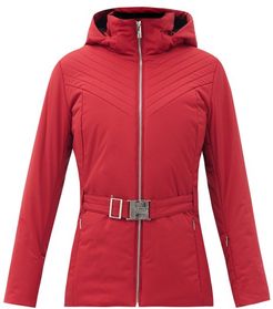 Nanssil Hooded Belted Soft-shell Ski Jacket - Womens - Red