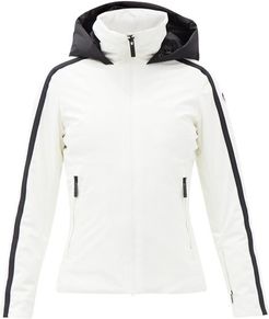 Sidonie Striped Quilted Ski Jacket - Womens - White