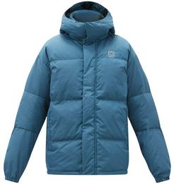 Dyngja Recycled-polyester Hooded Down Coat - Mens - Blue