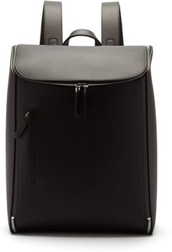 Zip-around Leather Backpack - Mens - Black