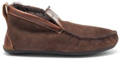 Dorm Shearling Slipper Boots - Mens - Brown
