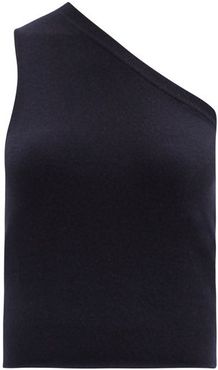 No.108 Asymmetric Stretch-cashmere Sweater - Womens - Navy