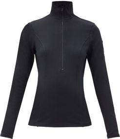 Serena Recycled-fibre Jersey Base-layer Top - Womens - Black