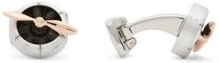 Sopwith-propeller Rose Gold-plated Cufflinks - Mens - Silver