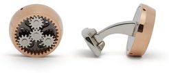 Sun And Planet Rose Gold-plated Cufflinks - Mens - Rose Gold/silver