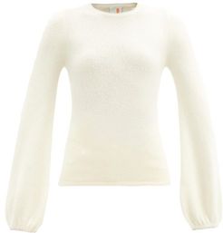 Swarovski Faux-pearl And Wool-blend Sweater - Womens - Ivory