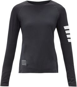 4-bar Long-sleeved Compression Top - Womens - Dark Blue