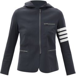 Four-bar Technical-shell Hooded Jacket - Womens - Dark Grey