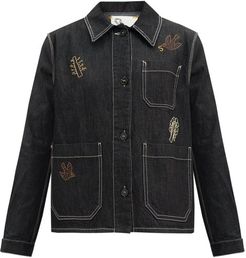 Craft Hand-embroidered Denim Jacket - Womens - Black