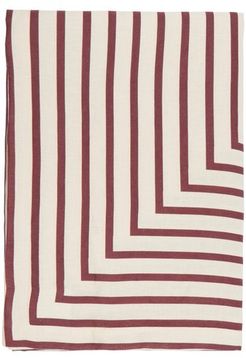 Concorde Striped Linen-sateen Tablecloth - Red Stripe