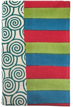 Bougainvillea 180cm X 180cm Cotton Tablecloth - Womens - Green Multi