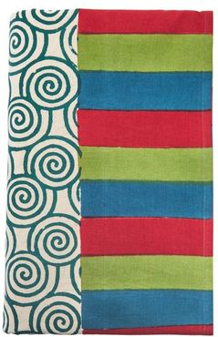 Bougainvillea 180cm X 270cm Cotton Tablecloth - Womens - Green Multi