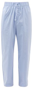 Striped Organic-cotton Pyjama Trousers - Mens - Light Blue