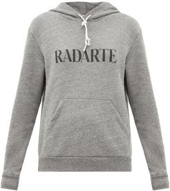Radarte-print Fleeceback-jersey Hooded Sweatshirt - Womens - Grey