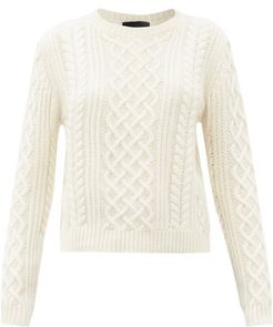 Jodelle Cable-knit Cashmere Sweater - Womens - Ivory