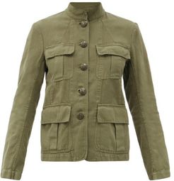 Cambre Stand-collar Cotton-blend Jacket - Womens - Khaki
