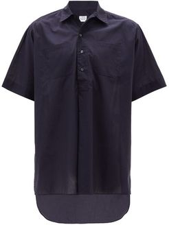 Whitby Short-sleeved Cotton Shirt - Mens - Navy