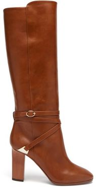 Saddle 90 Leather Below-the-knee Boots - Womens - Tan