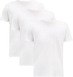 Pack Of Three Lyocell-blend Jersey T-shirts - Mens - White