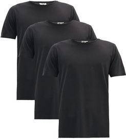 Pack Of Three Lyocell-blend Jersey T-shirts - Mens - Black