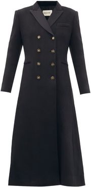 Marge Double-breasted Recycled-cashmere Coat - Womens - Black
