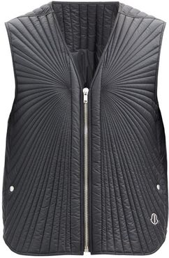 V-neck Quilted Down Gilet - Mens - Black