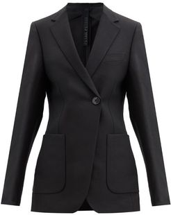 Jahna Single-button Silk-blend Jacket - Womens - Black