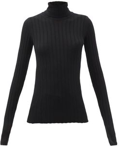 Karen Roll-neck Merino-wool Sweater - Womens - Black