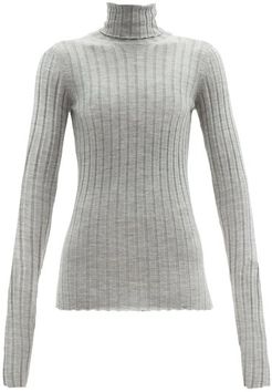 Karen Roll-neck Merino-wool Sweater - Womens - Grey