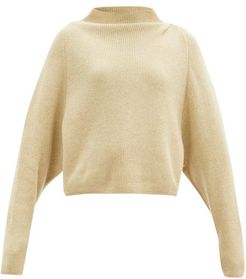 Karoll High-neck Ribbed-cashmere Sweater - Womens - Beige