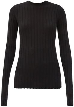Kent Ribbed Merino-wool Sweater - Womens - Black