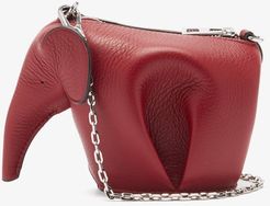 Elephant Leather Mini Crossbody Pouch - Womens - Red