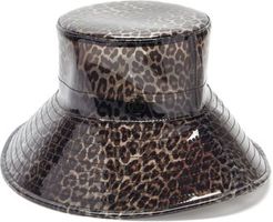 Charlotte Leopard-print Pvc Bucket Hat - Womens - Leopard