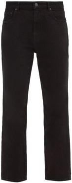 High-rise Cropped Straight-leg Jeans - Womens - Black