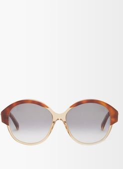 Round Tortoiseshell-acetate Sunglasses - Womens - Tortoiseshell