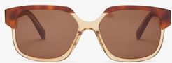 Square Tortoiseshell-acetate Sunglasses - Womens - Tortoiseshell